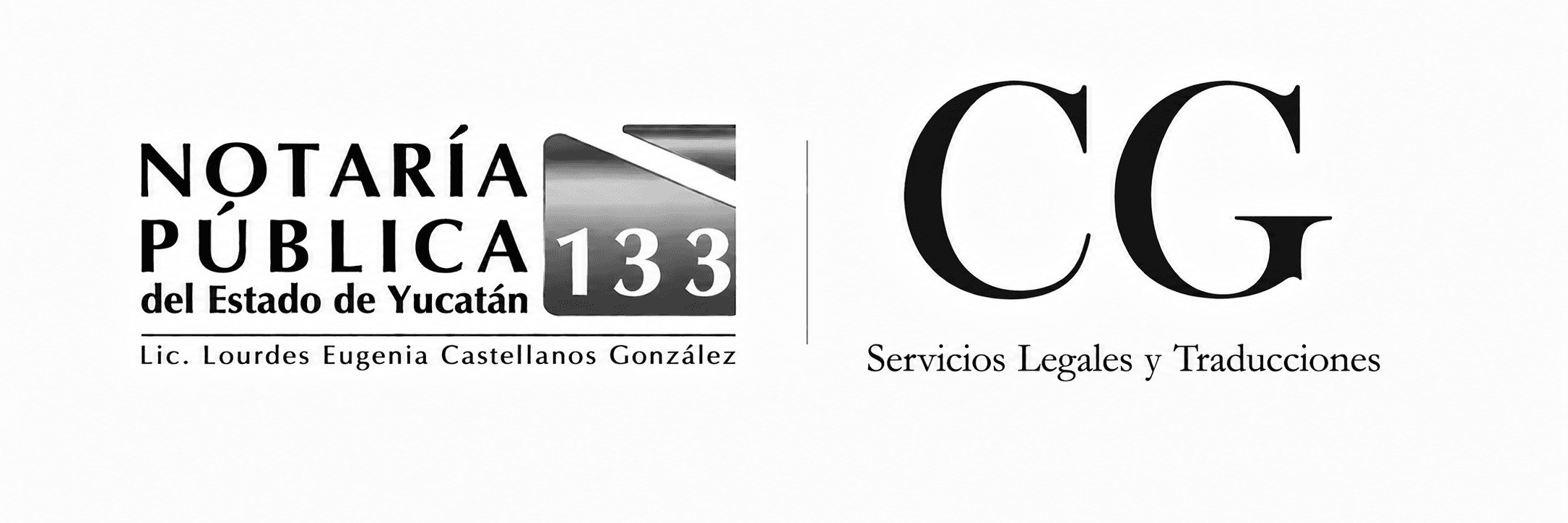Notaría Pública 133 del Estado de Yucatán y CG Servicios Legales y Traducciones.